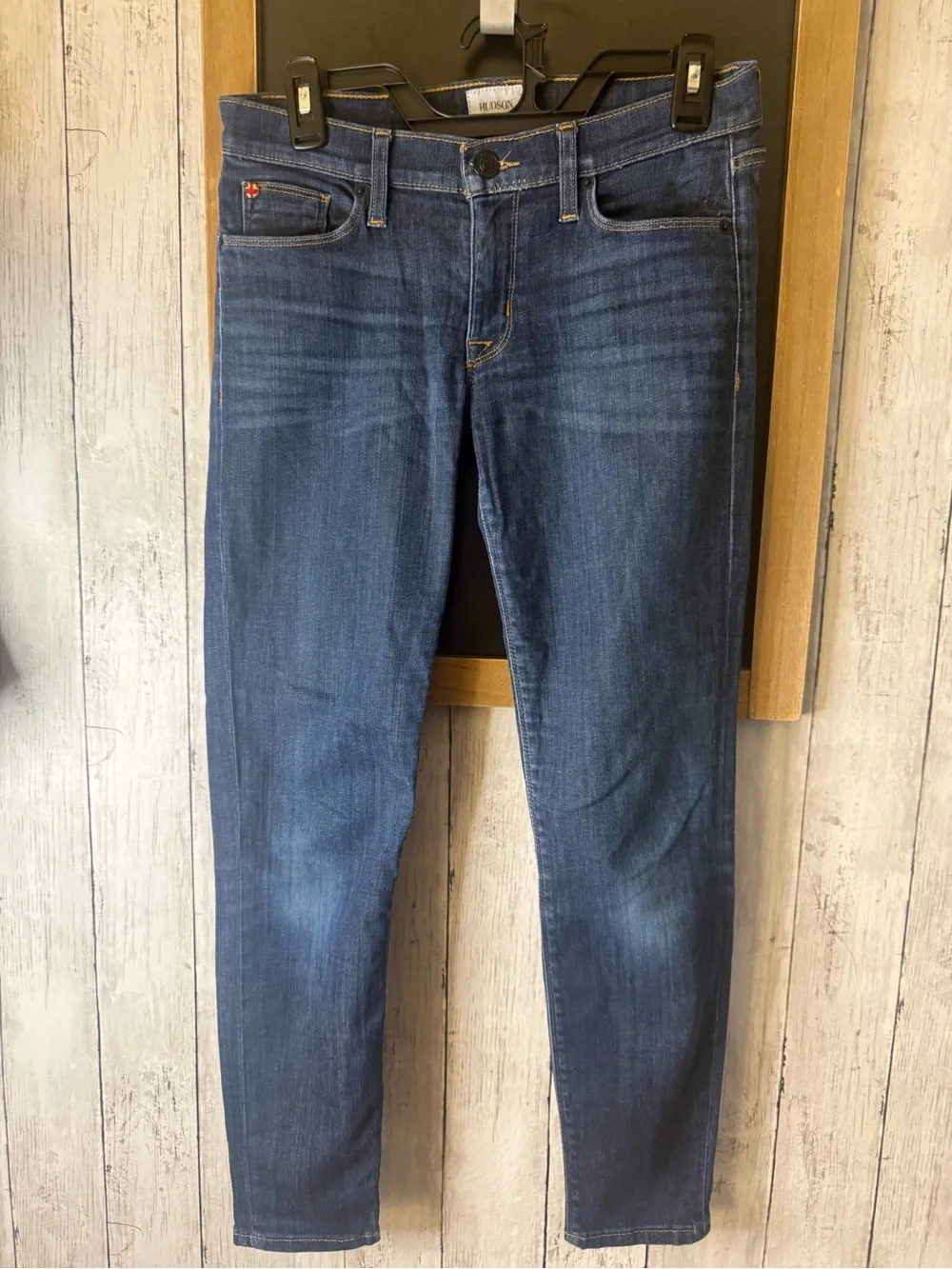 Hudson Krista Super Skinny Jeans Womens 27 Blue Dark Wash Low Rise Stretch 27x27